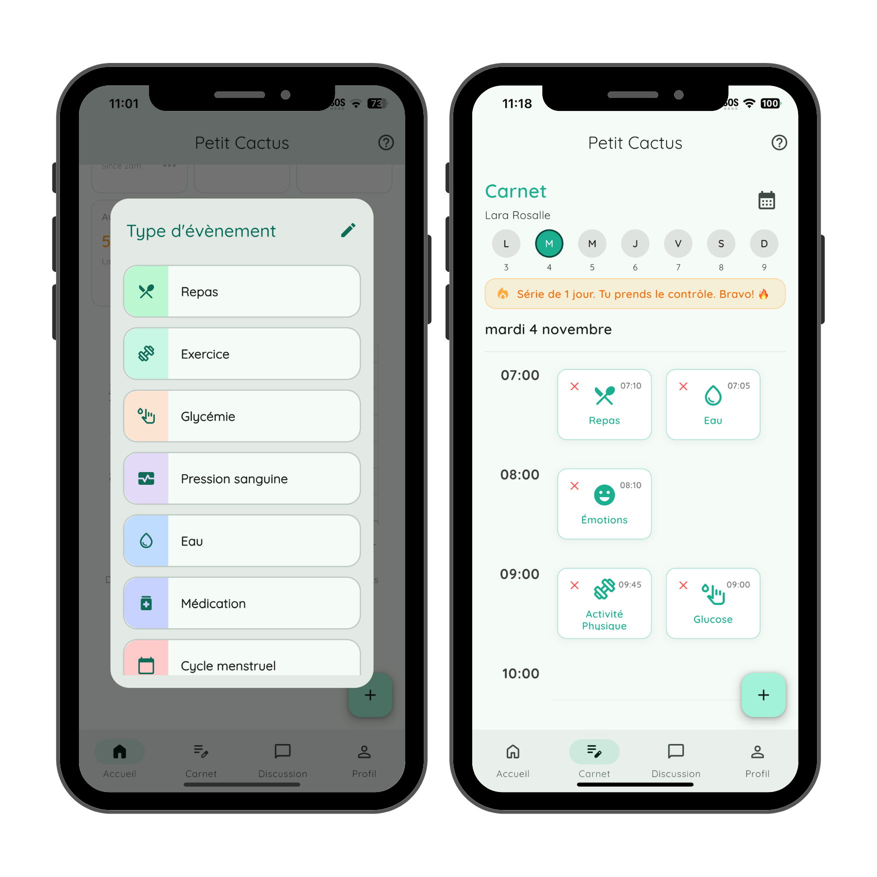 Journal complet et flexible Petit Cactus