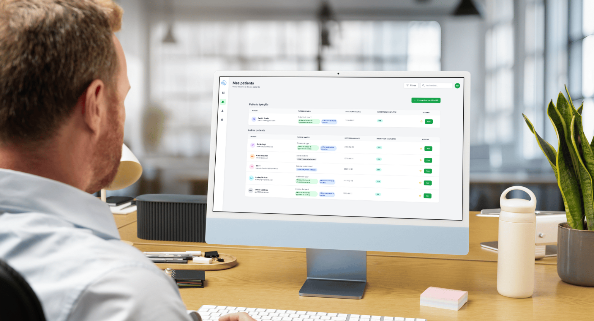 Tableau de bord clinique Petit Cactus Pro — Indicateurs clés d'un patient